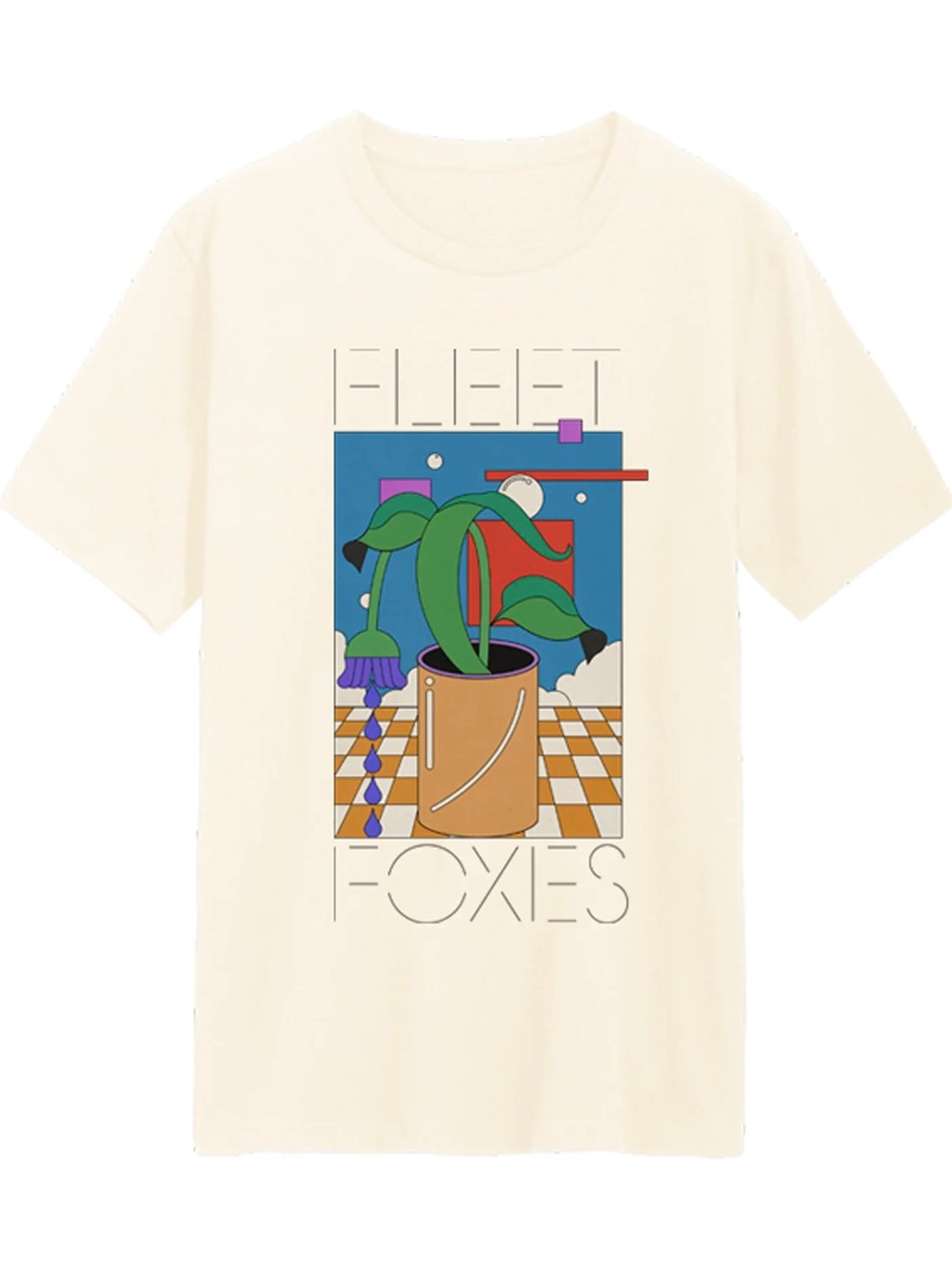 Fleet Foxes Graphic Band Tee 100% Cotton Aaron Lowell Denton Design